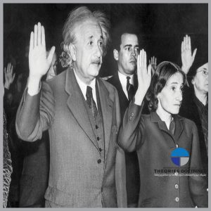 Albert Einstein becoming an American citizen in 1940